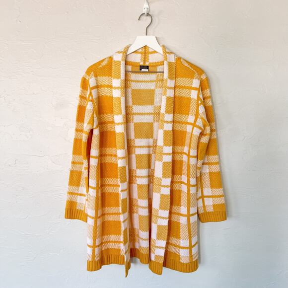 Salon Studio Yellow and White Longline Cardigan Medium - Picture 1 of 5